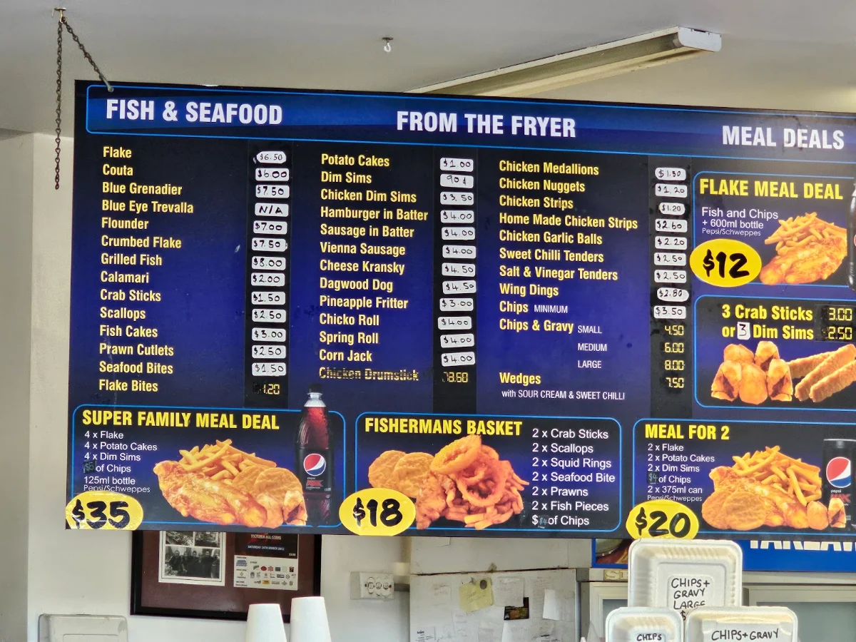 Menu, Atlantis Take Away
