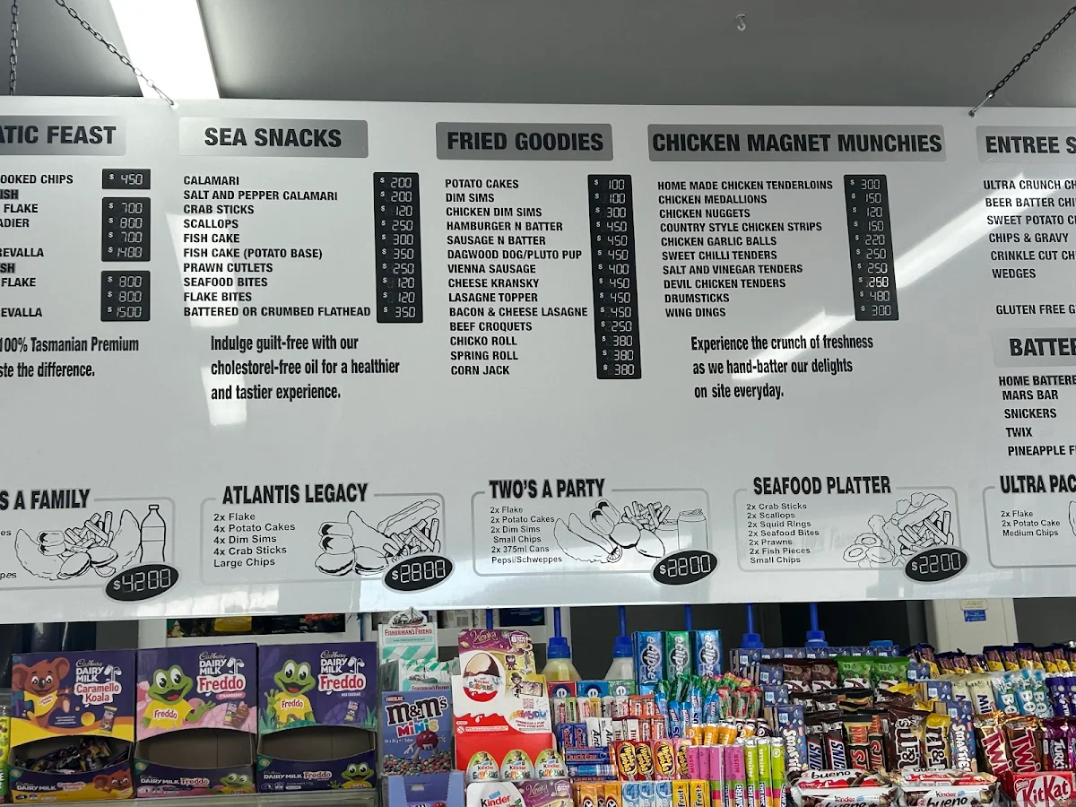 Menu, Atlantis Take Away