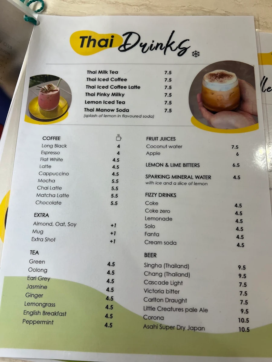 Menu, A day in BKK - Williamstown