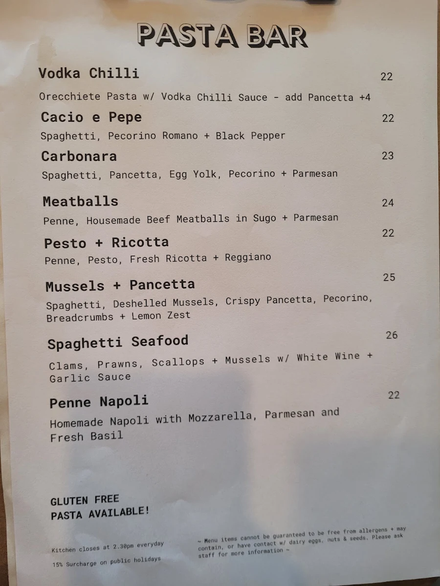 Menu, Hellenico