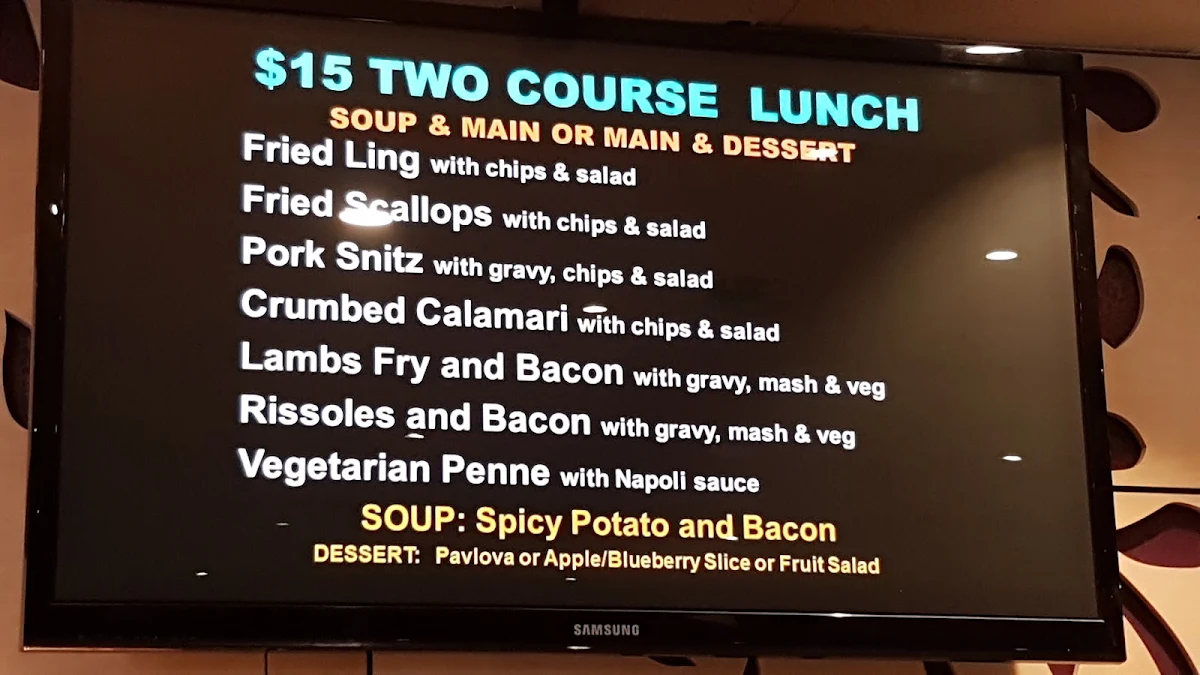 Menu, Portarlington Golf Club Bistro