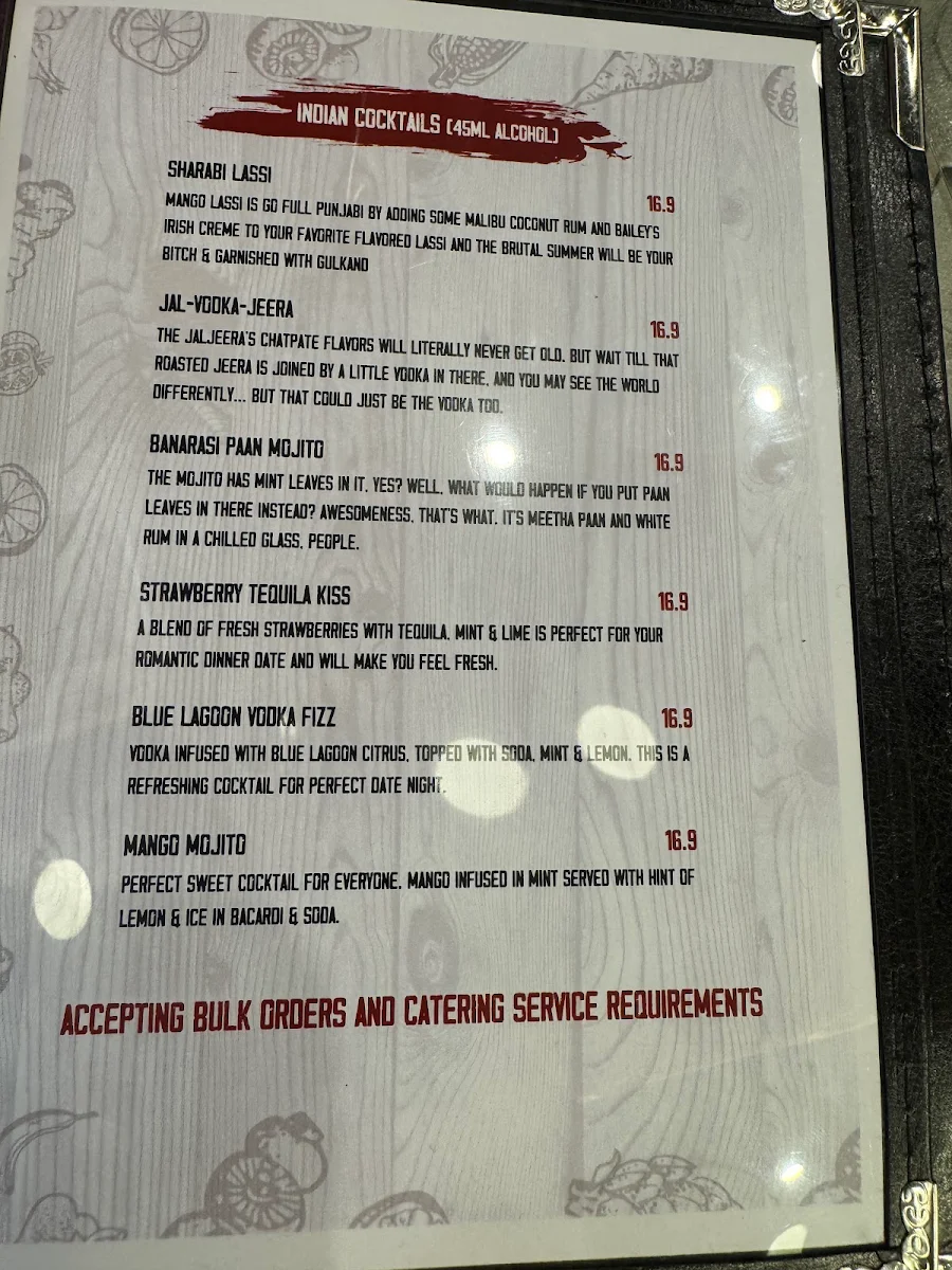 Menu, Kasba Indian Restaurant Ballarat
