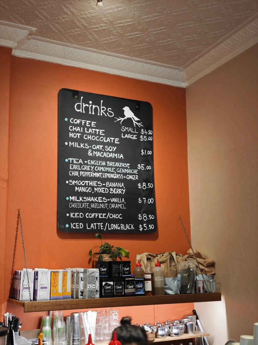 Menu, Sparrows Leura
