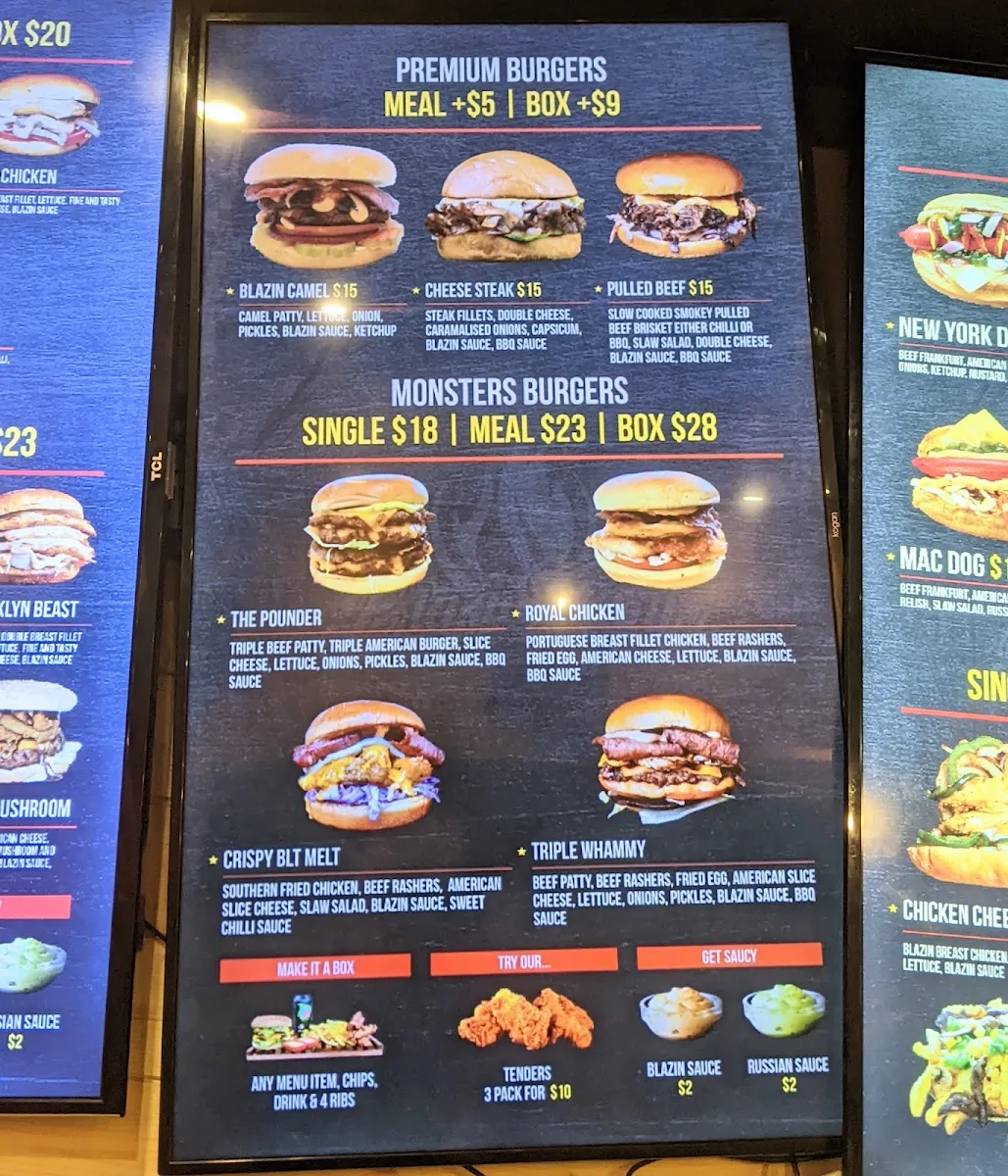 Menu, Blazing Grillz Liverpool
