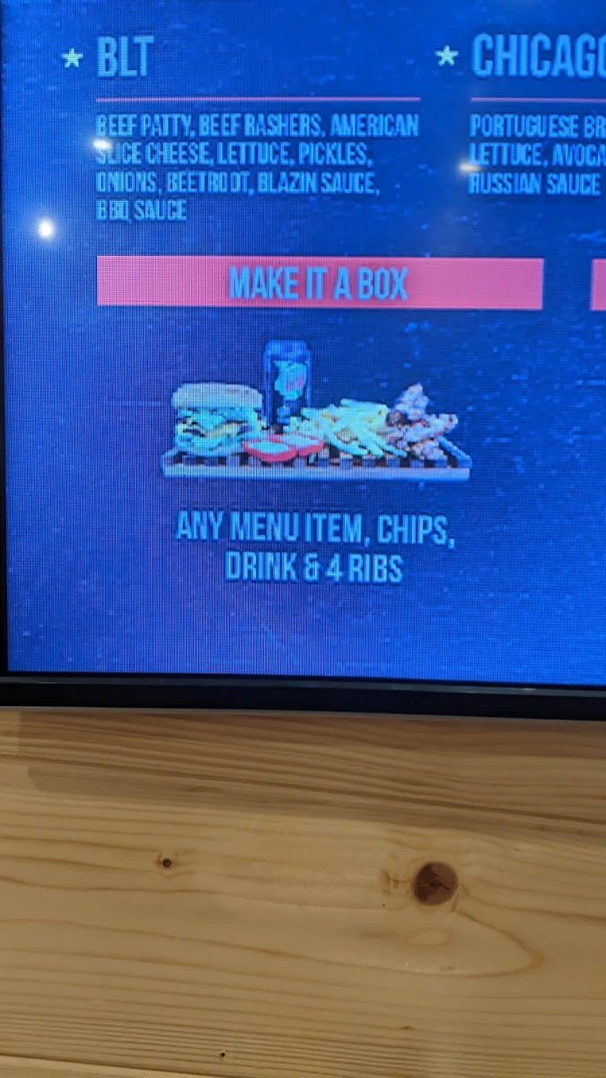 Menu, Blazing Grillz Liverpool
