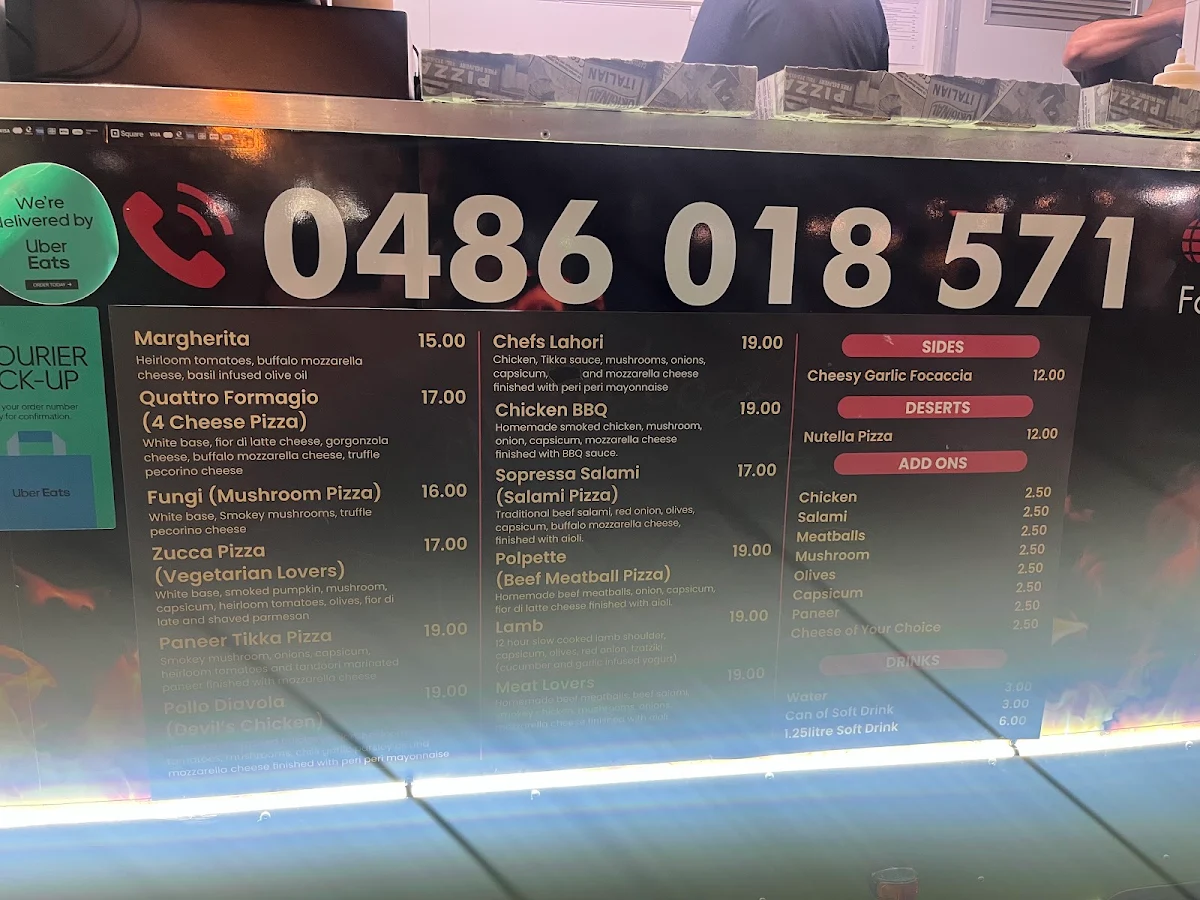Menu, MR WOODFIRE