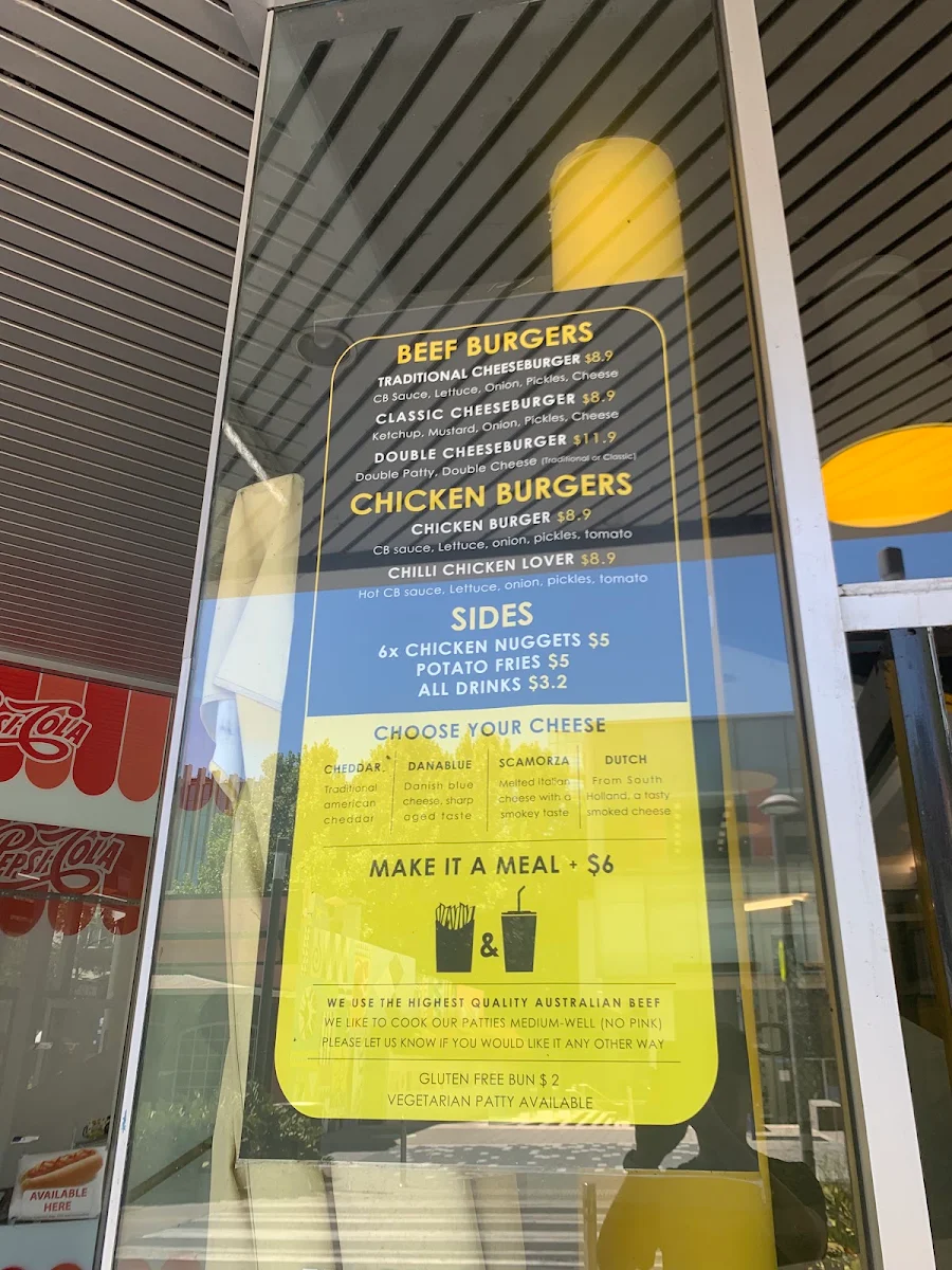 Menu, Cheeseburger Adelaide