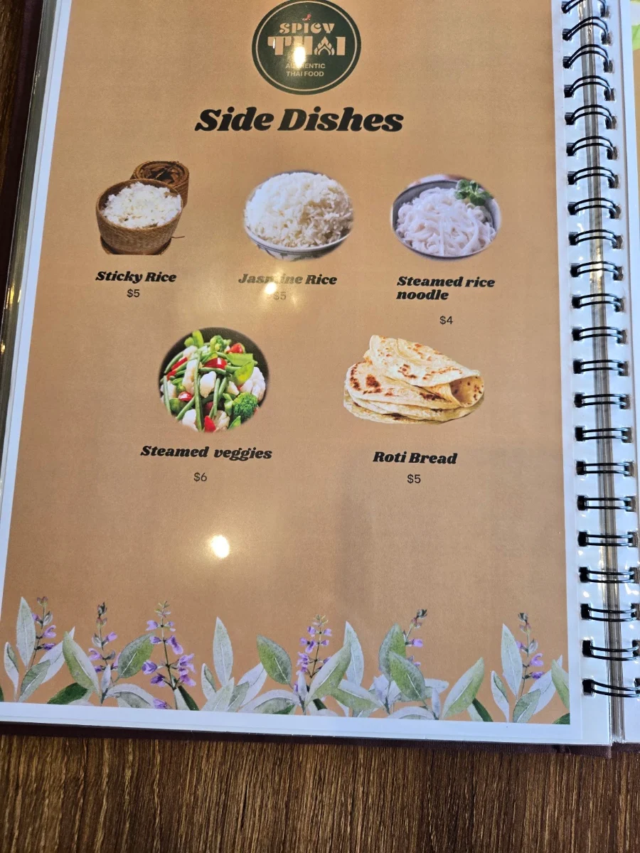 Menu, Spicy Thai Brisbane