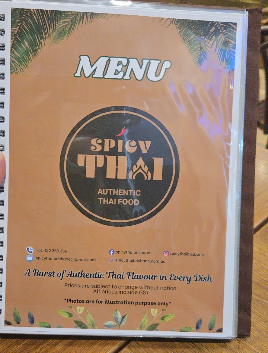 Menu, Spicy Thai Brisbane