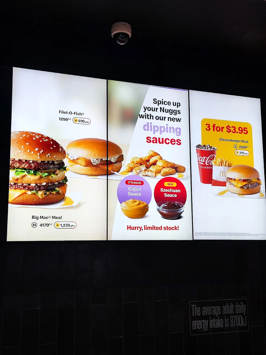 Menu, McDonald's Murrumba Downs