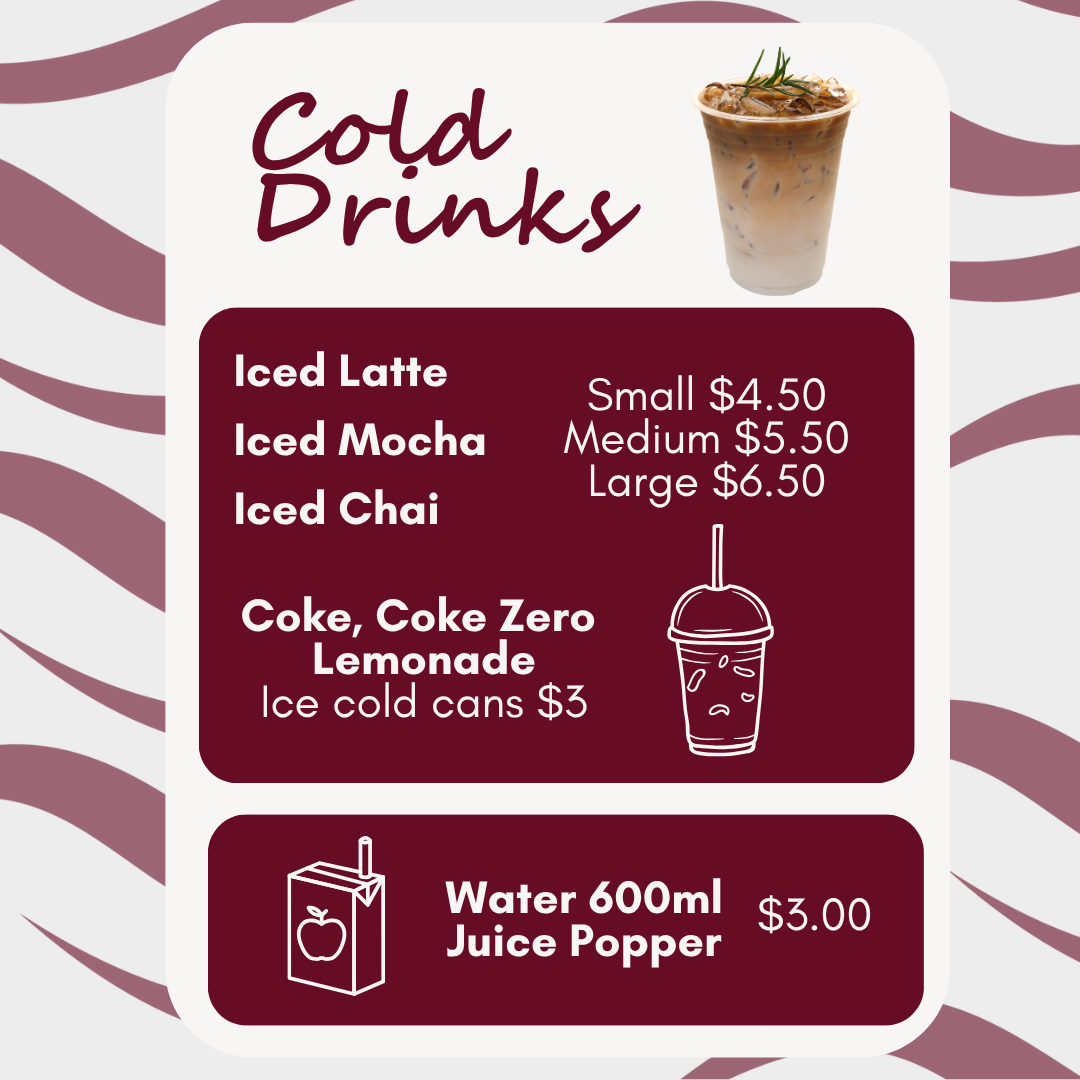 Menu, Coffee Lane