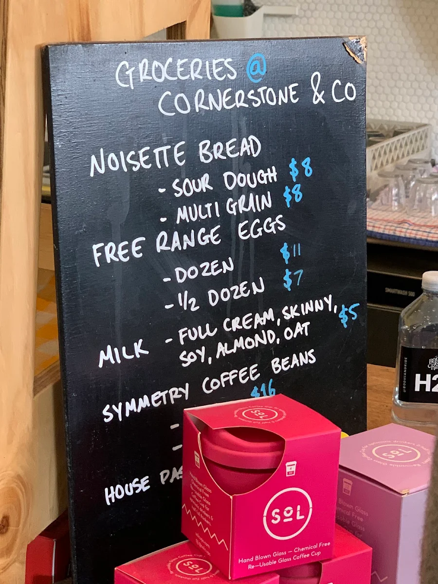 Menu, Cornerstone & Co.