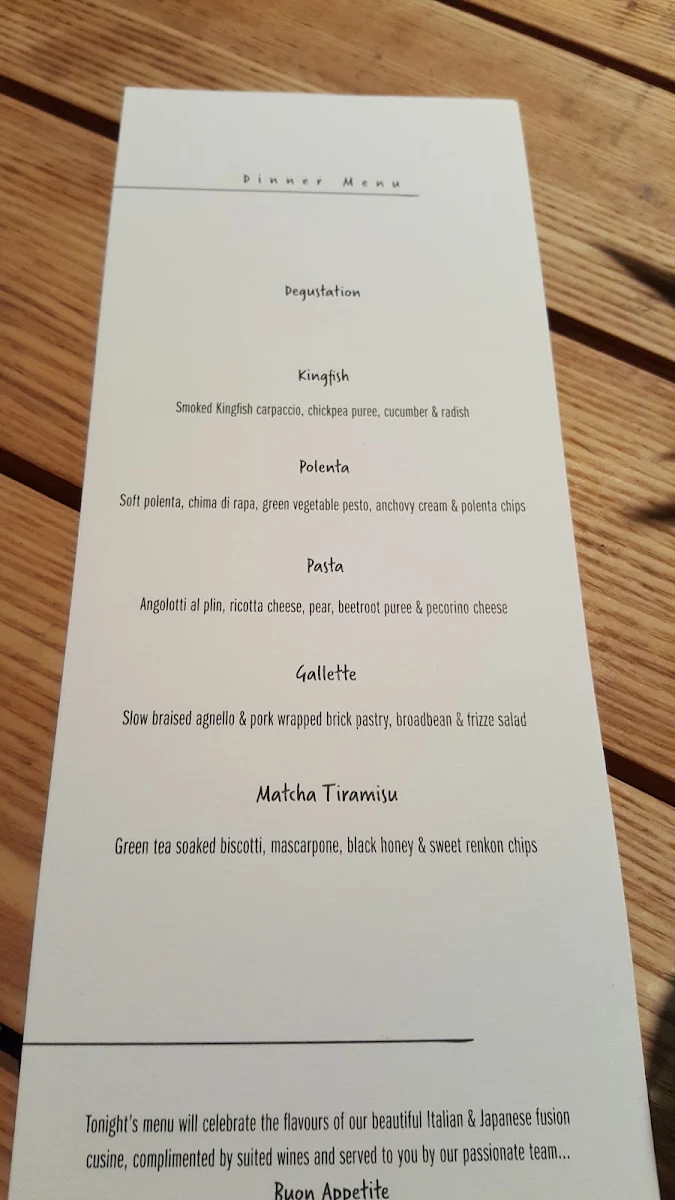 Menu, Cornerstone & Co.