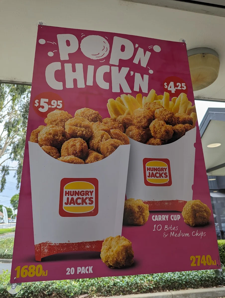 Menu, Hungry Jack's Burgers Wagga Wagga