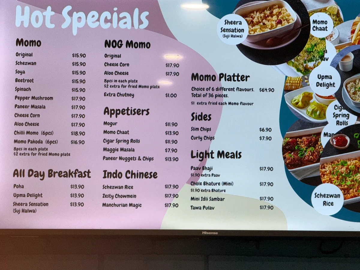 Menu, Icy Spicy Seven Hills