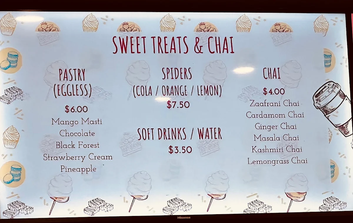 Menu, Icy Spicy Seven Hills