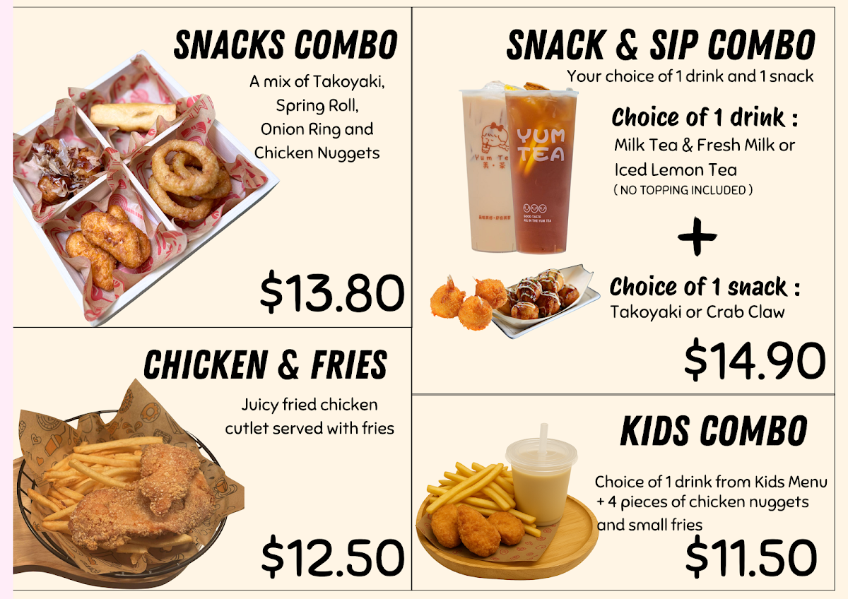 Menu, Yum Tea