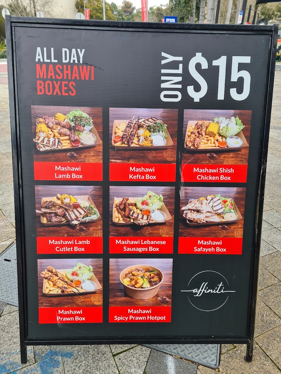 Menu, Affiniti Cafe