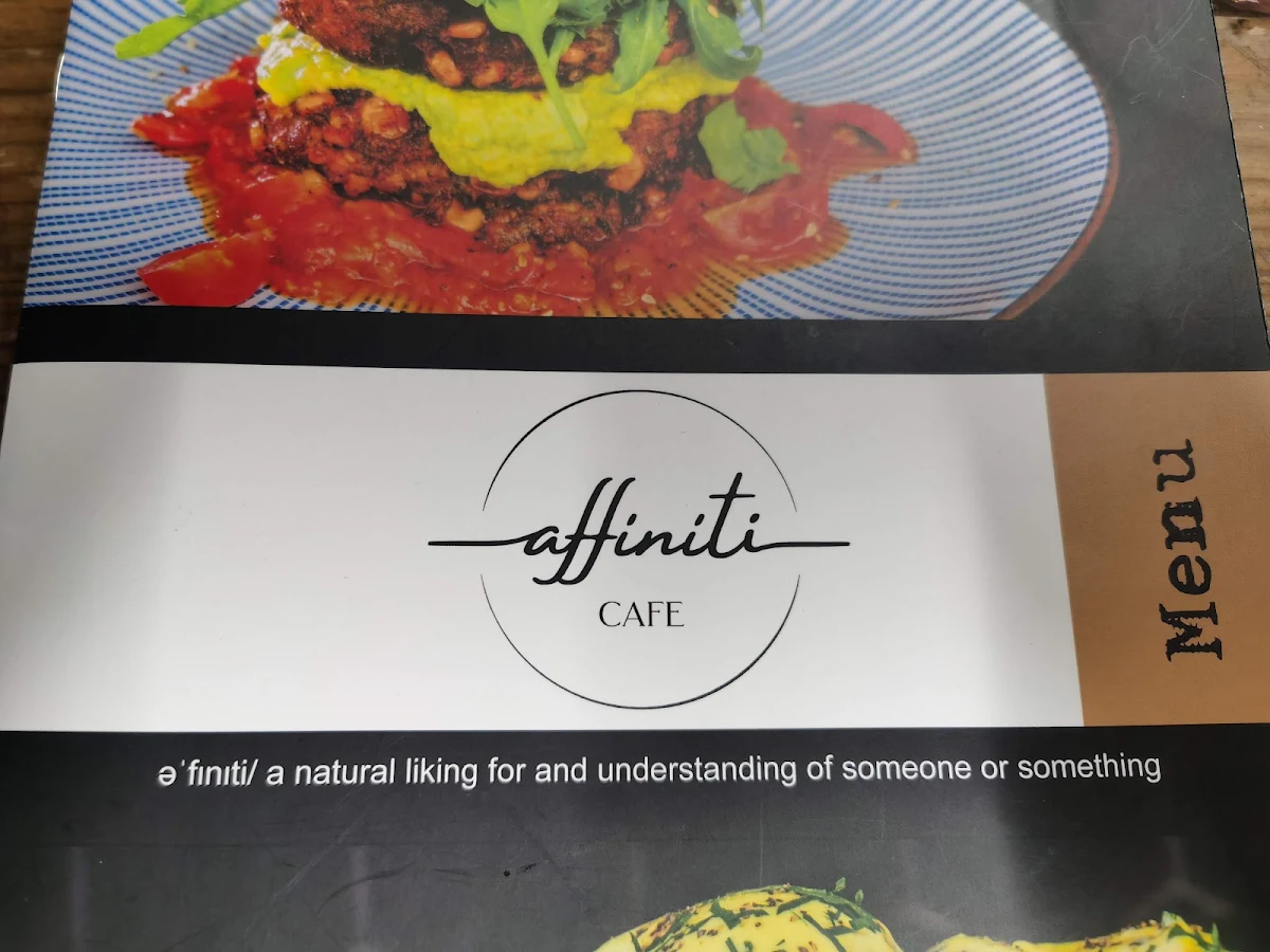 Menu, Affiniti Cafe