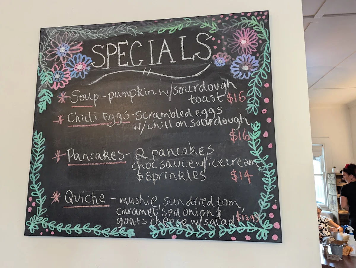 Menu, The Bungalow Restaurant