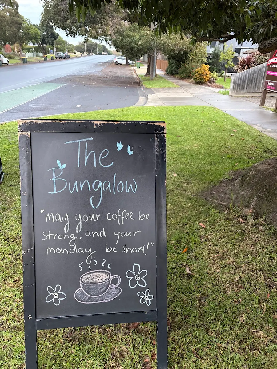 Menu, The Bungalow Restaurant