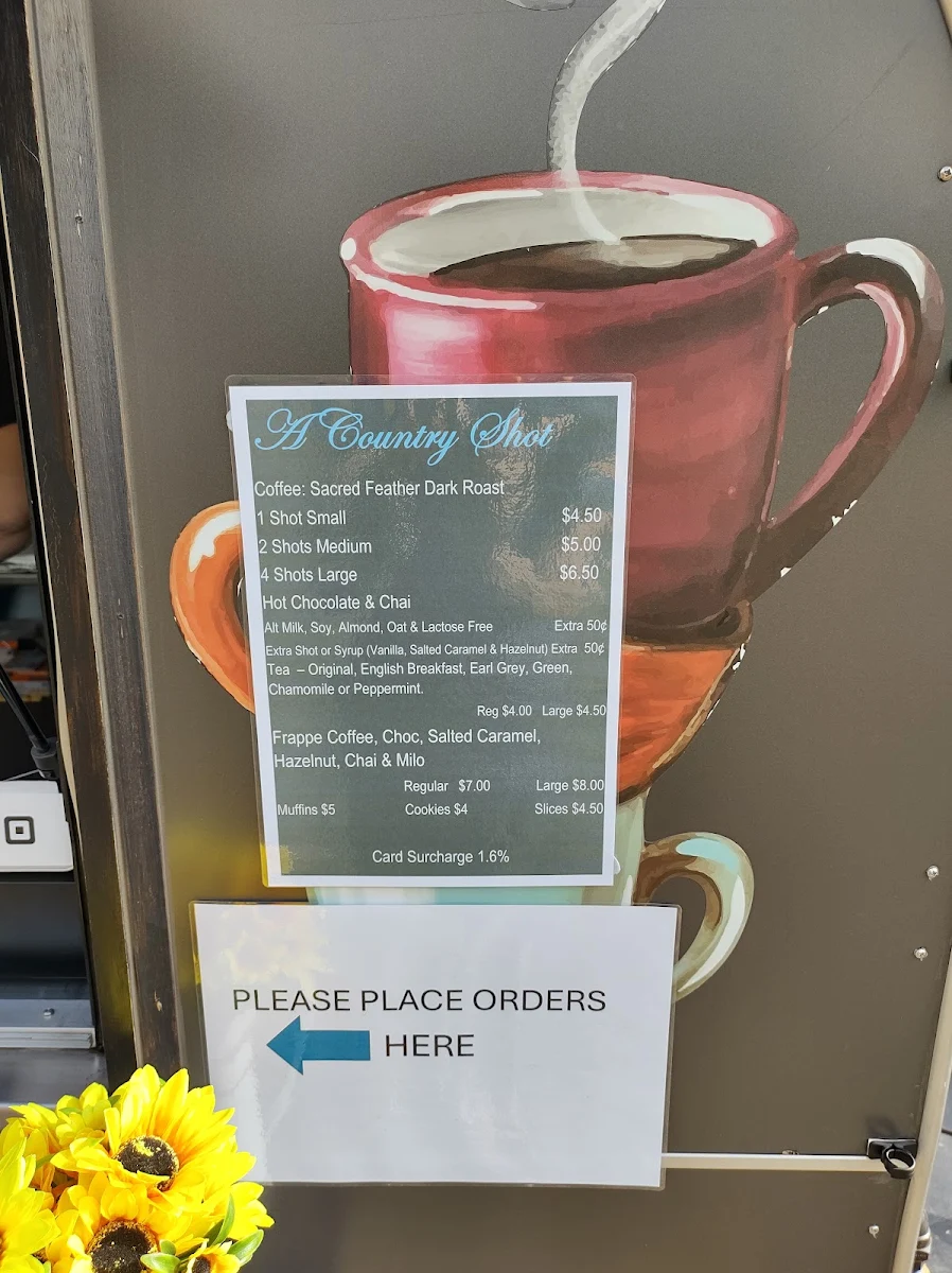 Menu, A Country Shot
