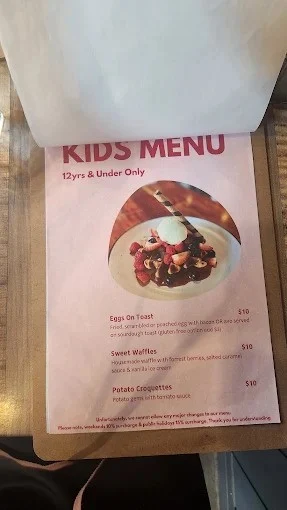 Menu, The South Corner