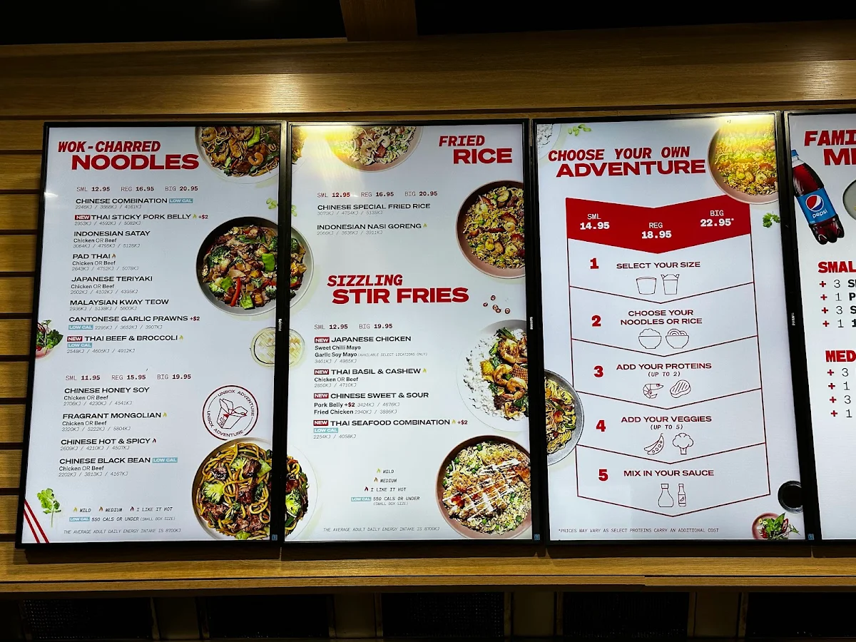 Menu, Noodle Box Moonee Ponds