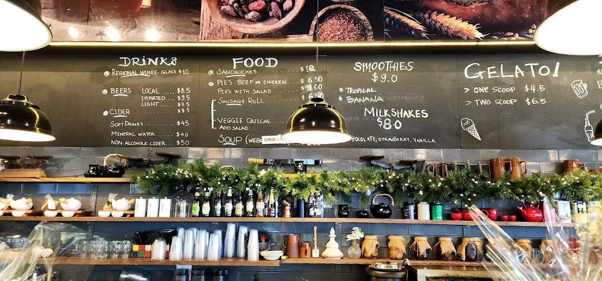 Menu, Pavilion Café & Boutique
