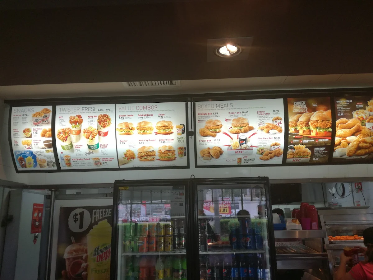 Menu, KFC Rockdale