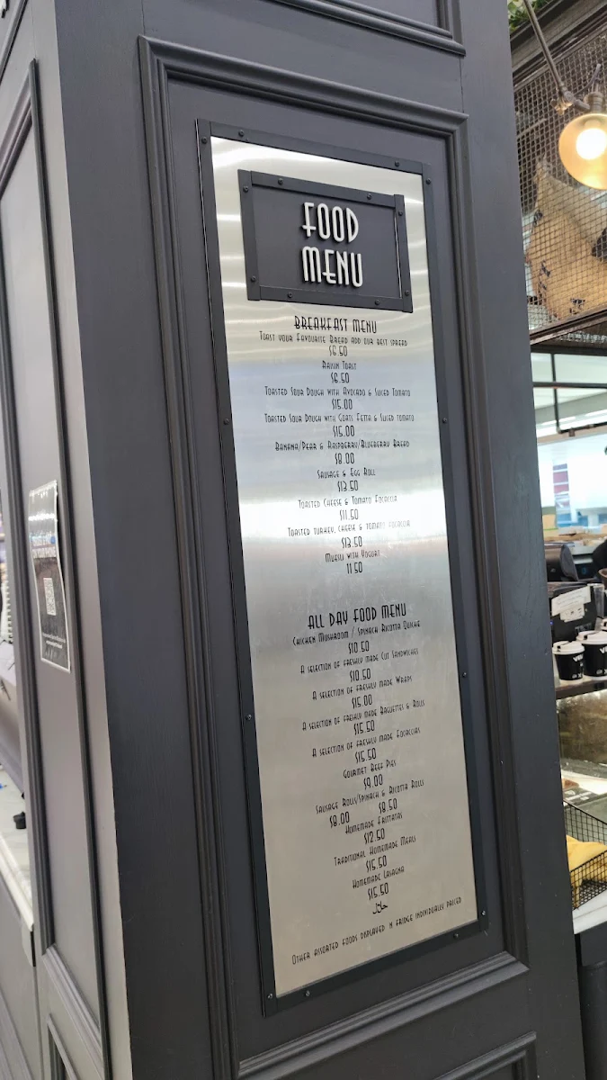 Menu, Inbound Cafe
