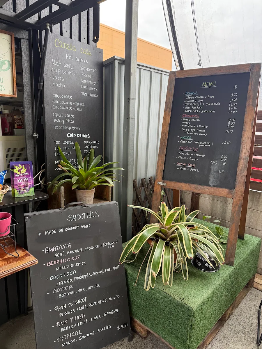 Menu, Canela Cafe
