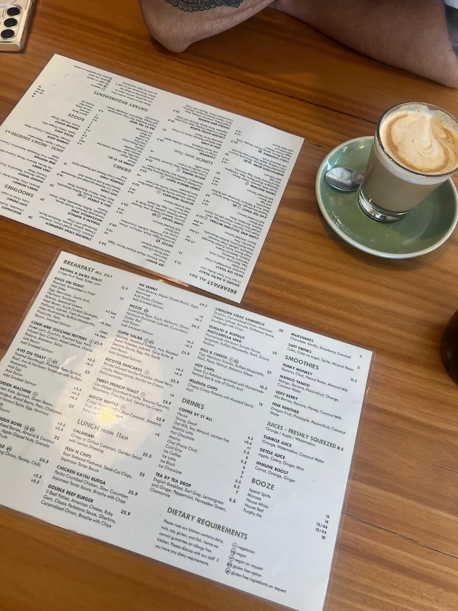 Menu, Parkstone