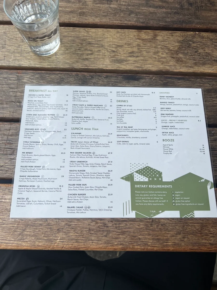 Menu, Parkstone
