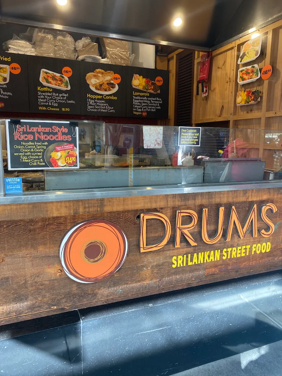 Menu, Drums Cafe Preston