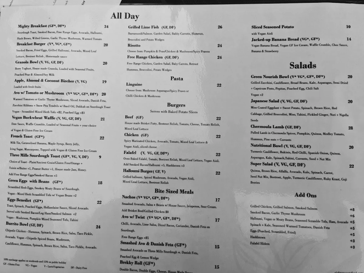 Menu, Rosemary by EightyTwenty the cafe | Kingston Cafe