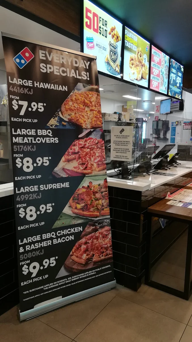 Menu, Domino's Pizza Toowong