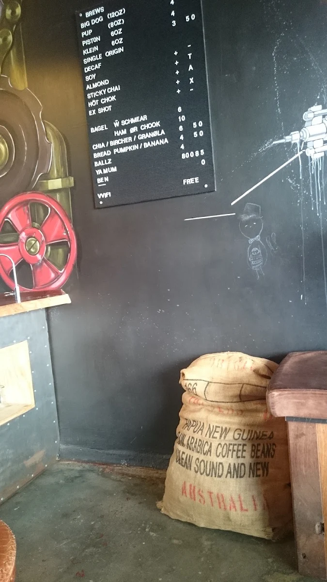 Menu, Engine Room Espresso