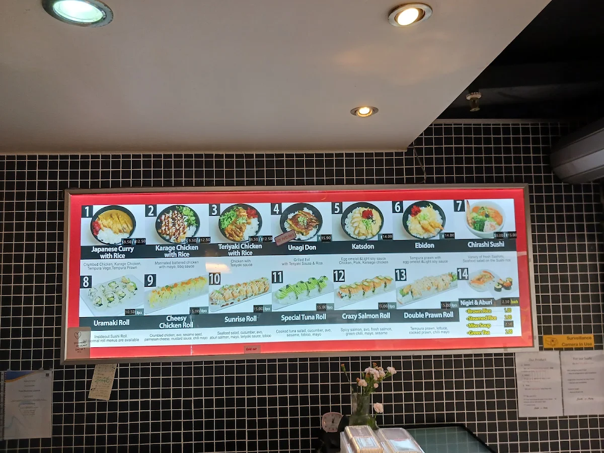 Menu, Sushi on Mary
