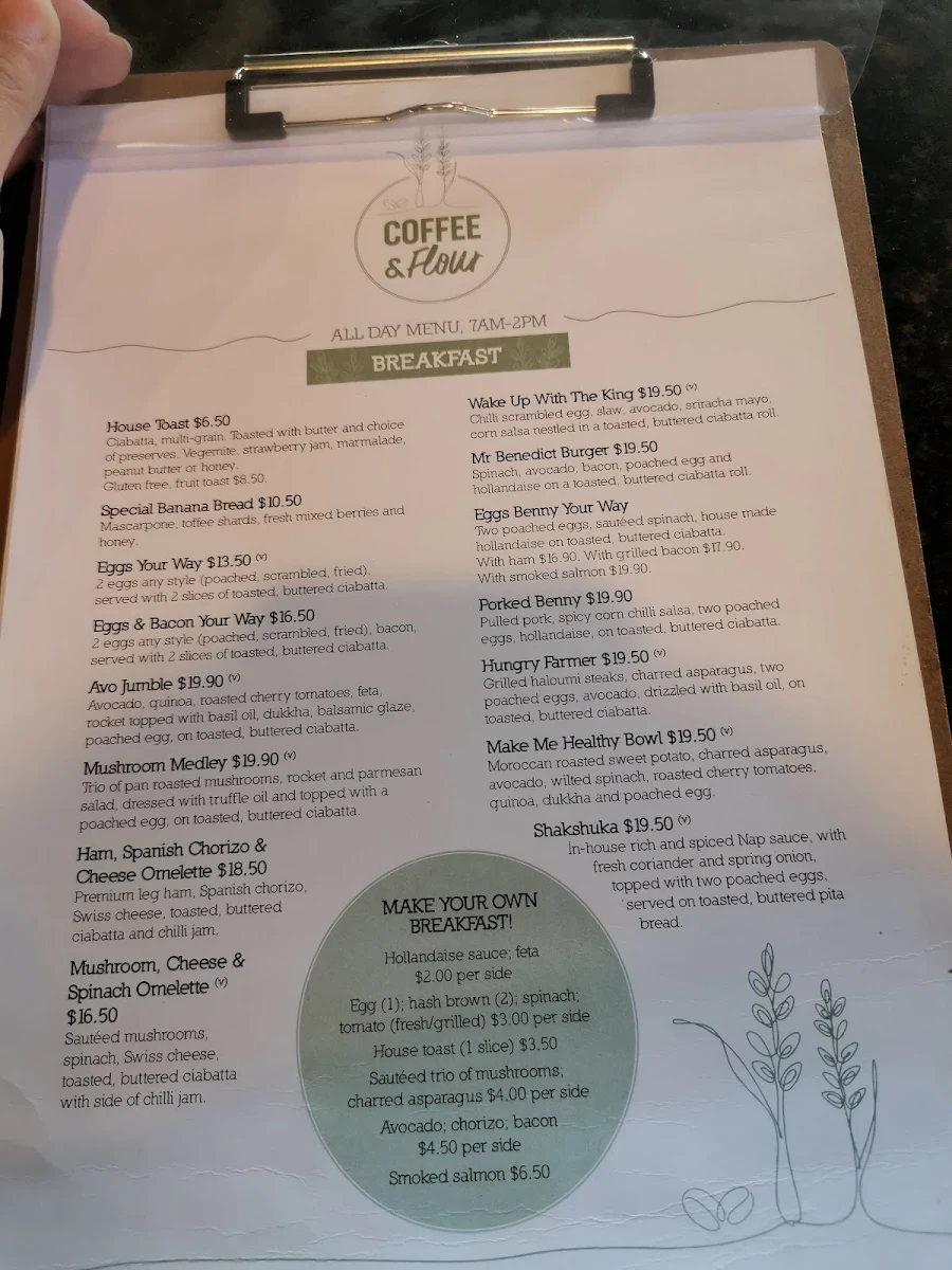 Menu, The Passionate Baker