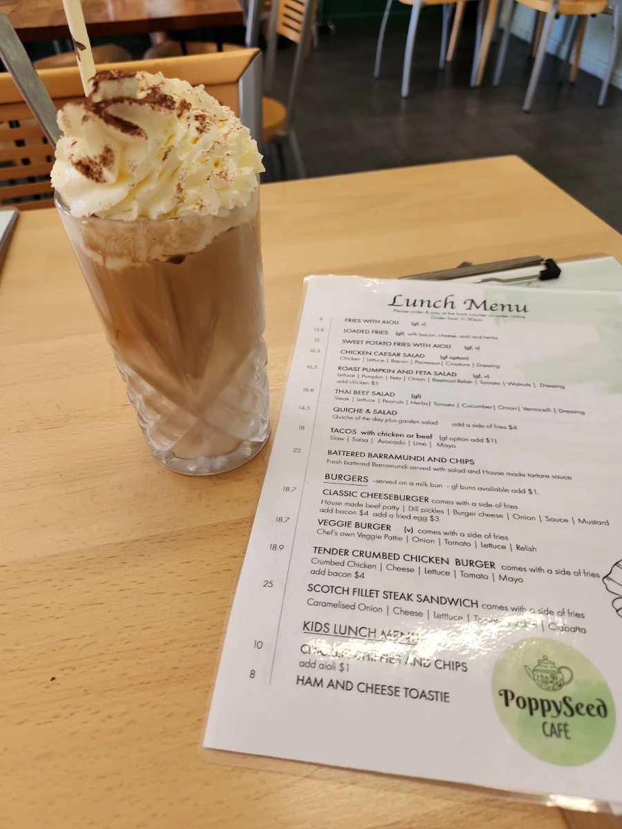 Menu, PoppySeed Cafe