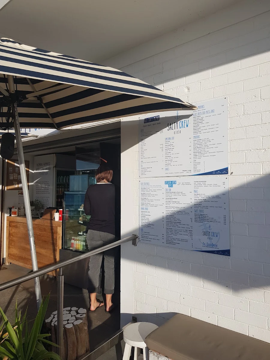 Menu, Salty Crew Kiosk