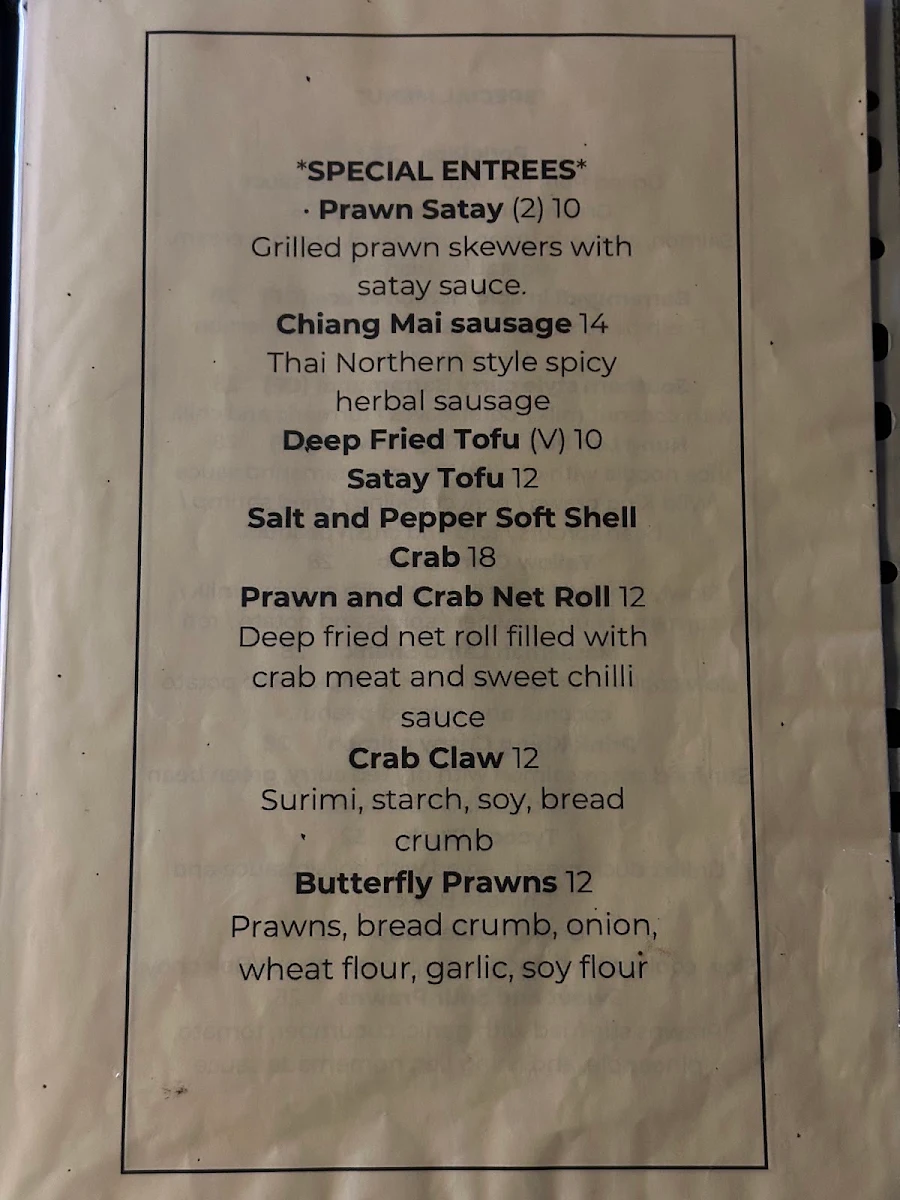 Menu, Nung Len