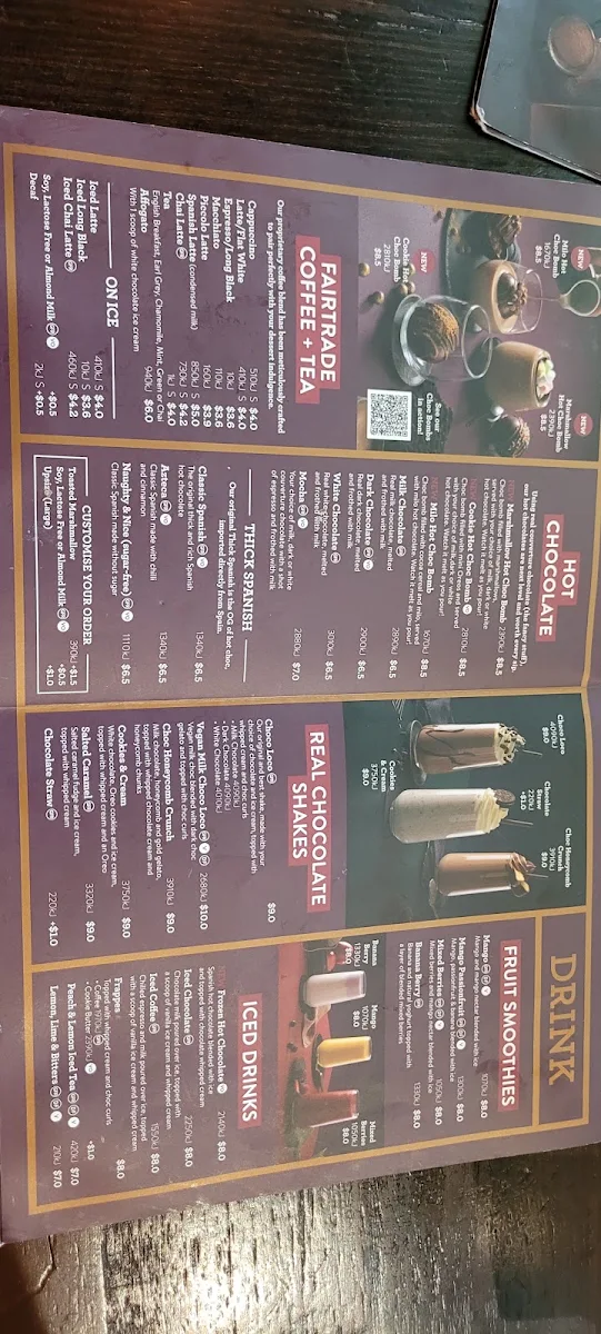 Menu, San Churro Orion Springfield