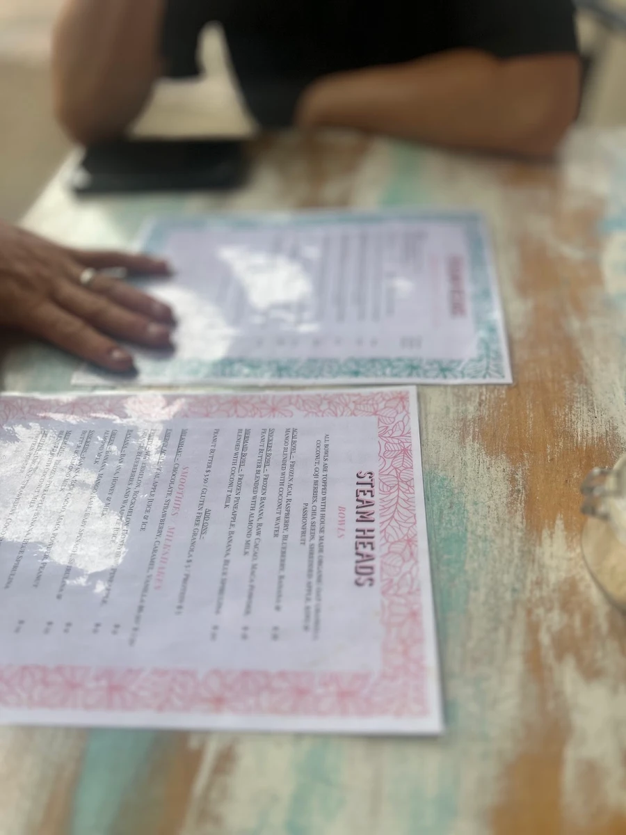 Menu, Steam Heads