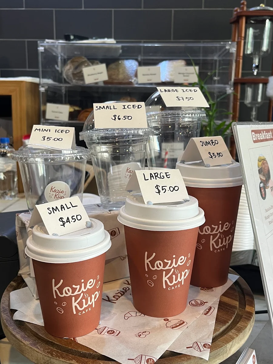 Menu, Kozie Kup Cafe Pyrmont