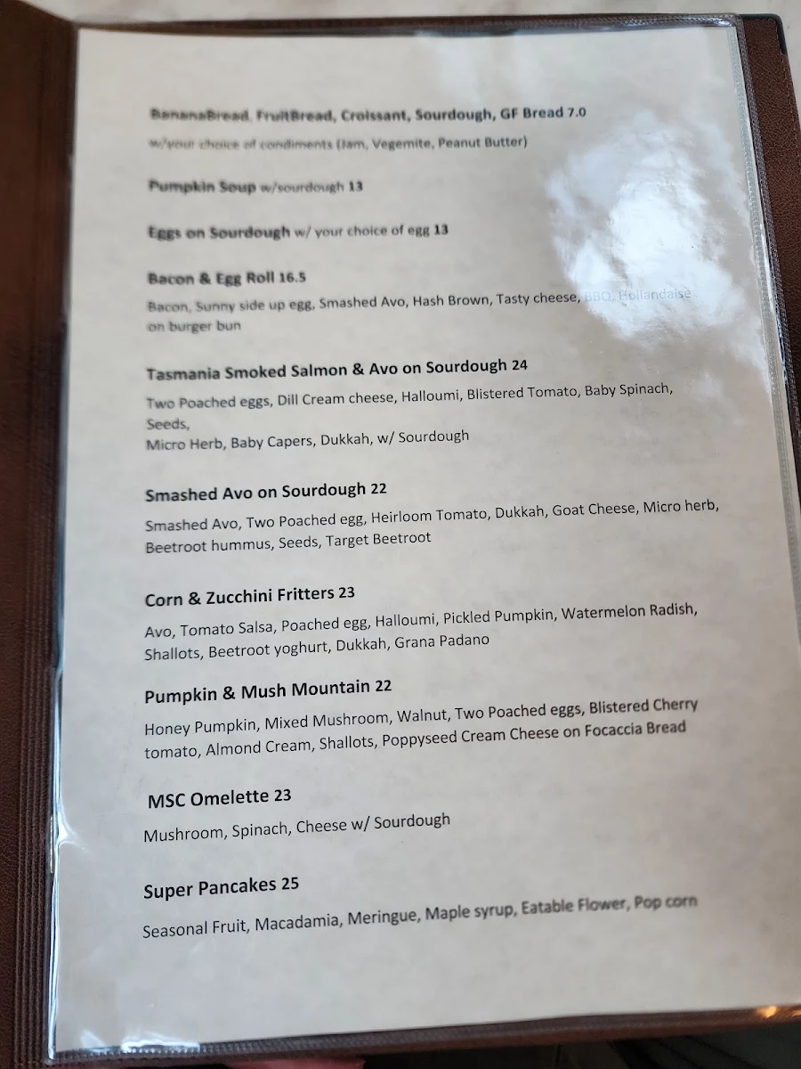 Menu, Cherry Beans Rydalmere