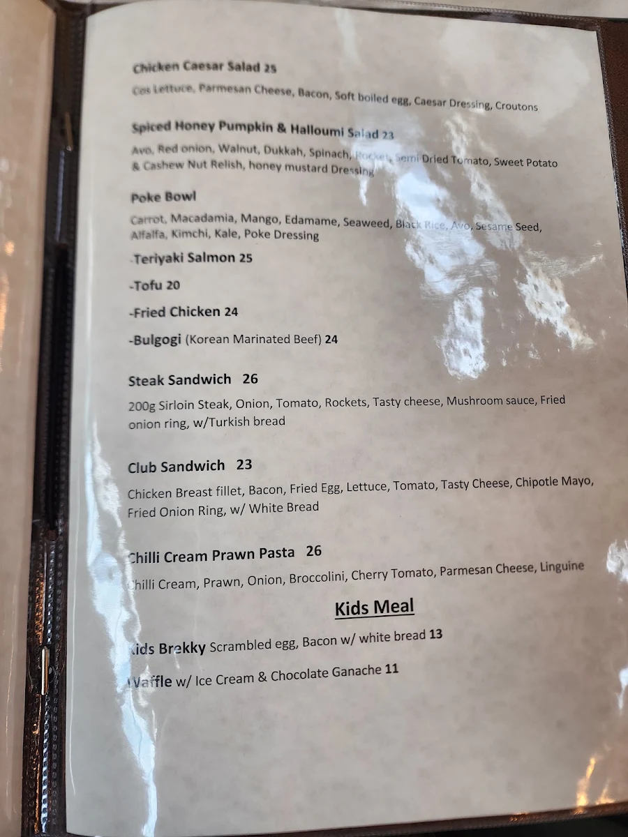 Menu, Cherry Beans Rydalmere