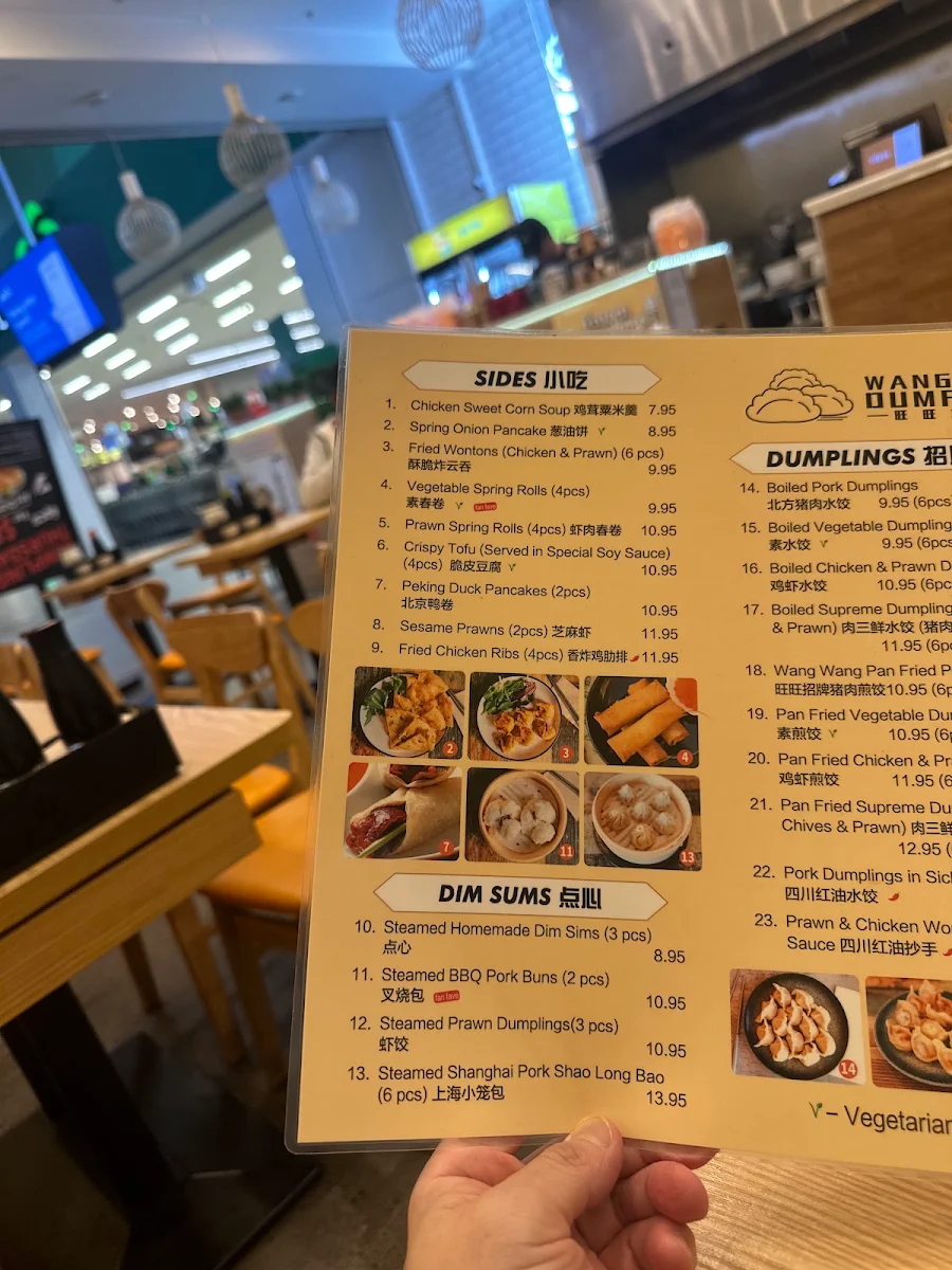 Menu, Wang Wang Dumpling (Bundoora)