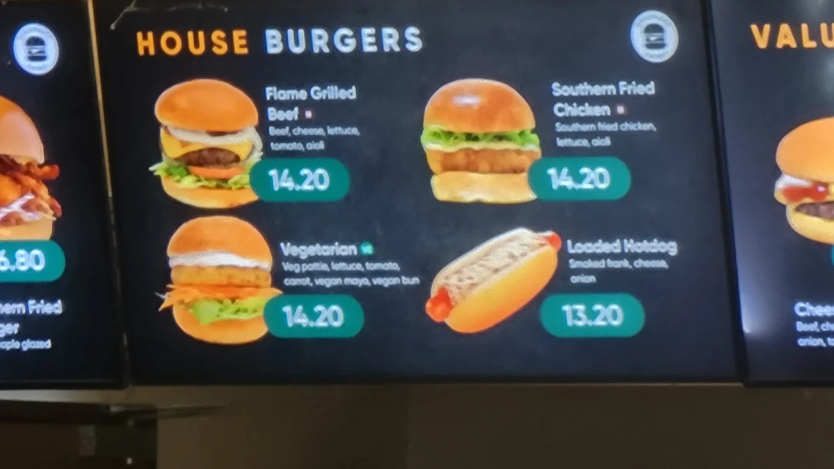 Menu, Boulevard Eatery